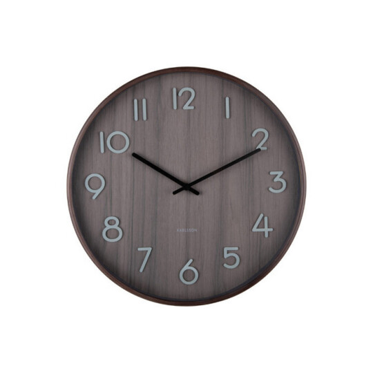 Image of Karlsson Wall clock Pure medium – часовник walnut wood