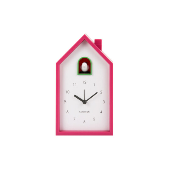 Image of Karlsson Alarm clock Modern Cuckoo – часовник Bright pink