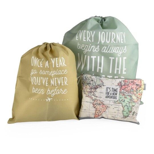 Image of Travel Bags 3-Pouches Set - сет од 3 торби за патување