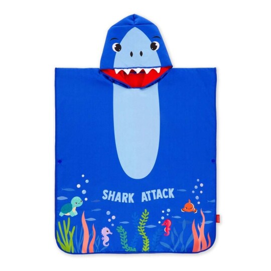 Image of Kids Poncho - пешкир за деца, Shark