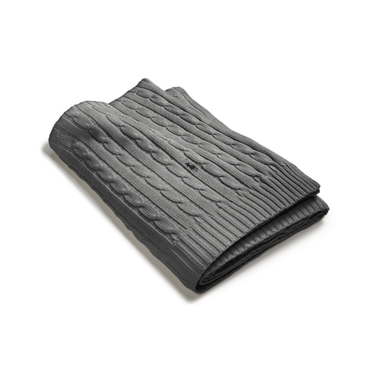 Image of RALPH LAUREN CABLE Charcoal - прекривач 130х180