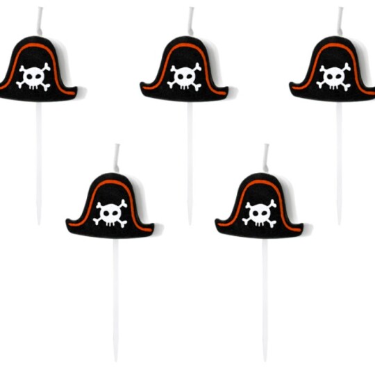 Image of Birtday candles - свеќи Pirates Party - 1 пакување / 5 парчиња