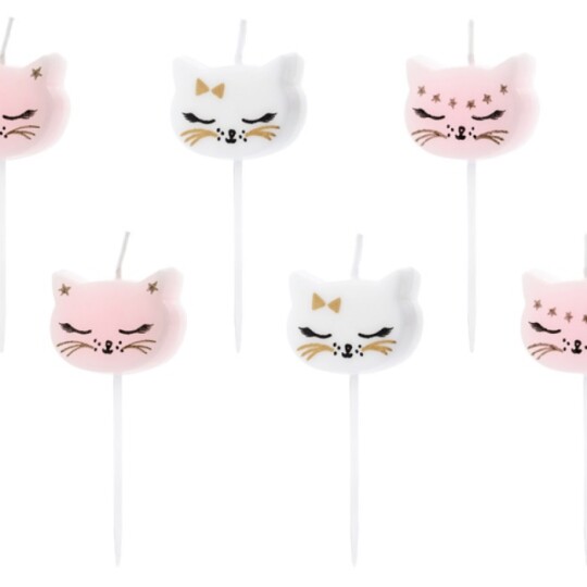 Image of Birthday candles - свеќи Cat, mix - 1 пакување / 6 парчиња
