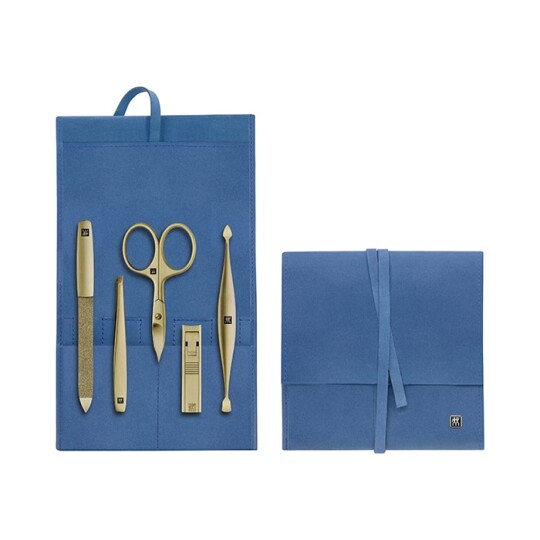 Image of ZWB Twinox Gold Leather Case - сет за маникир (5 парчиња)