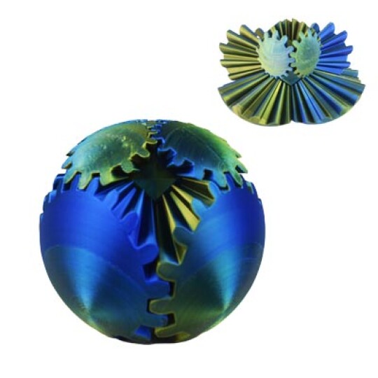 Image of Silver3D Blue -gold Dual-color silk PLA  - Сино со златно
