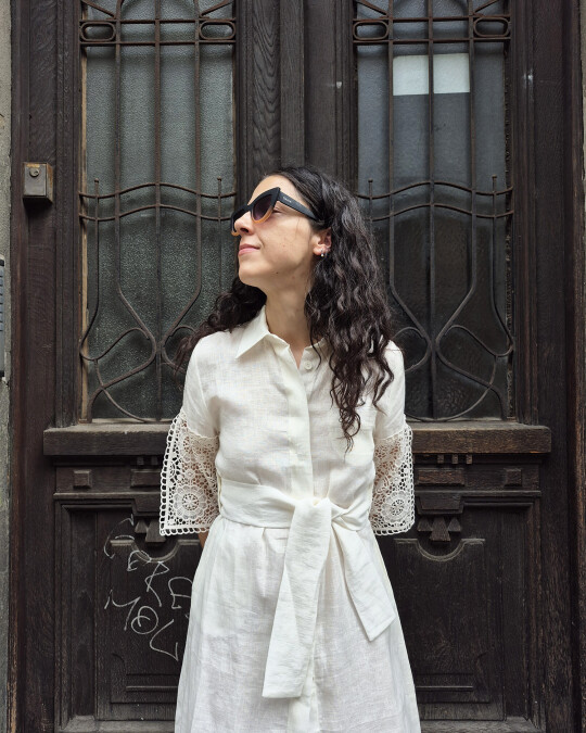 Image of EMBROIDERED SHIRT DRESS