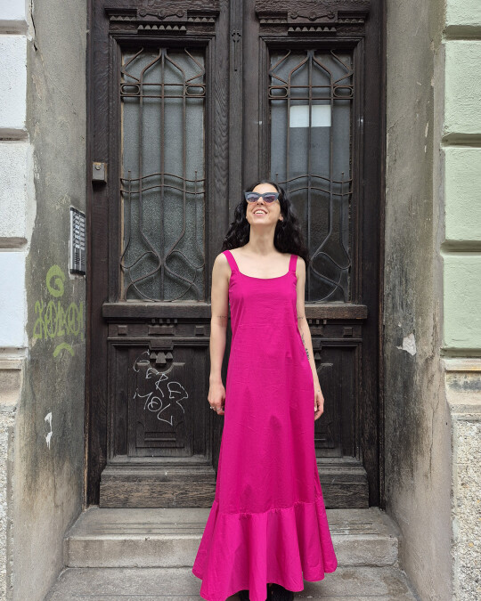 Image of Long pink dress