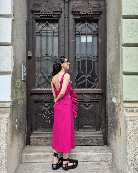 Image of Midi pink dress