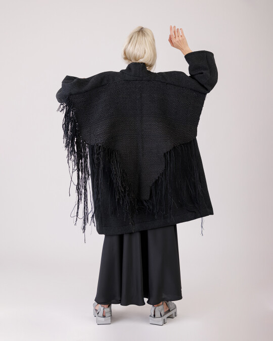 Image of Black Wool Coat