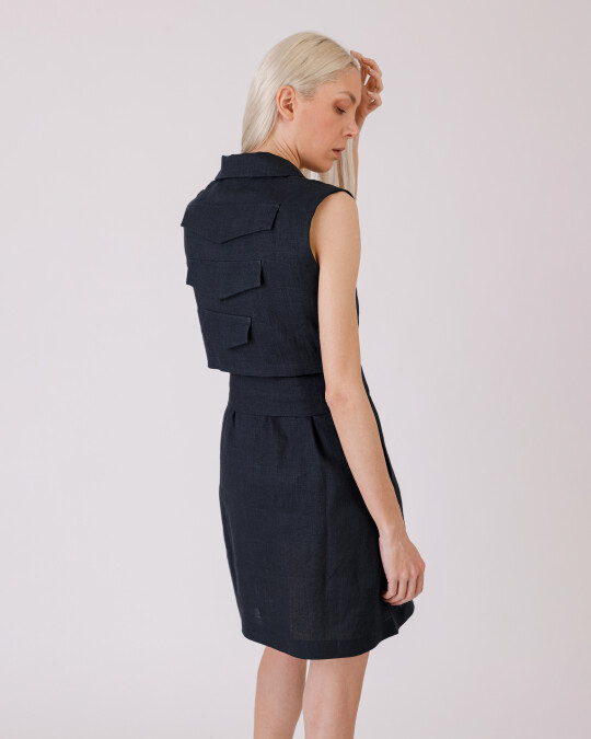 Image of Linen Wrap Dress