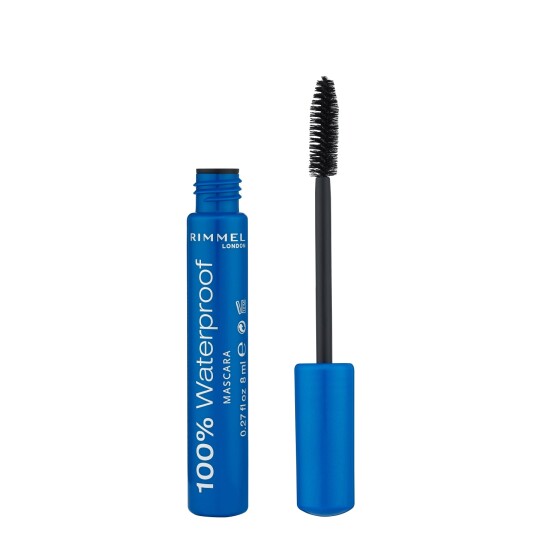 Image of RIMMEL 100% Waterproof Mascara 001 Black 8ml