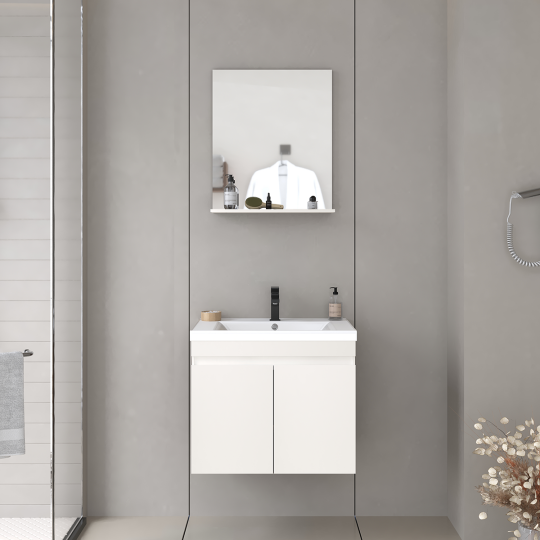 Image of Мебел за бања FABBYGO ZIGANA бел 65cm