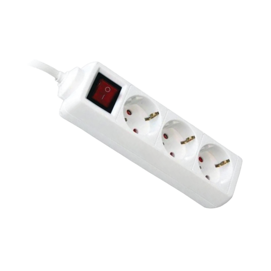 Image of Продолжен кабел со склопка 3P- 3m - Бел