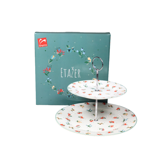 Image of Порцелански етажер Металац Цветна радост