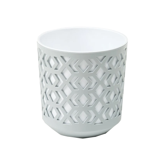 Image of Саксија Aztek 14cm - бела/светло сива