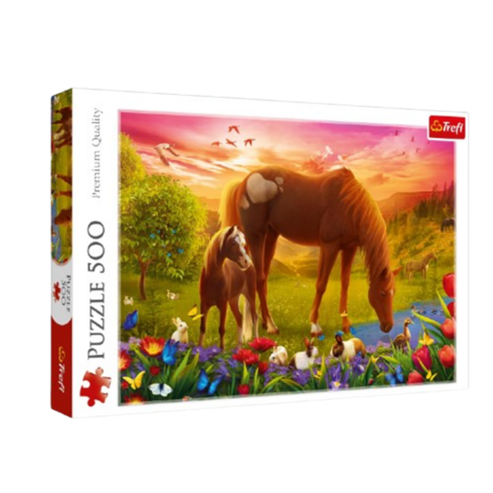 Image of Сложувалка - "500" - Horses in the Meado