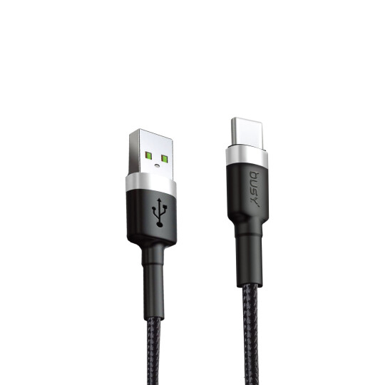 Image of Busy® Type-C to USB Braided cable 2m. Black