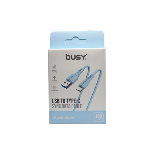 Image of Busy® USB to Type-C 1m. Light Blue