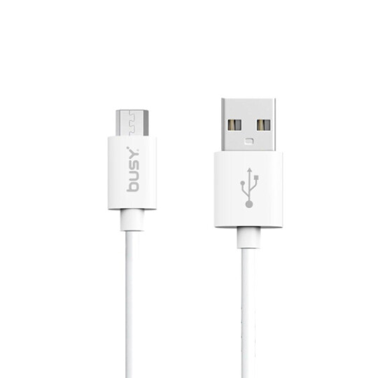 Image of Busy® Micro USB PVC Cable 1m, Charging @2A SYNC Speed to 480Mbps- 50694