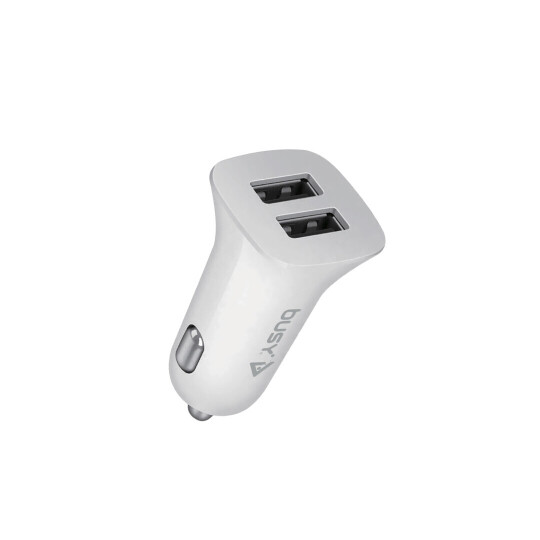 Image of BUSY Basic Line DUAL USB Car Charger White - 50767