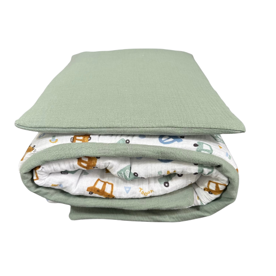 Image of МУСЛИН ПОСТЕЛНИНА 2 ДЕЛА, ДВОСТРАНА ROLL