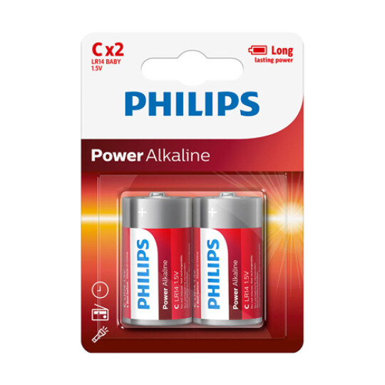 Image of Philips батерии Power Алкални LR14 - 2 ком. - 549985