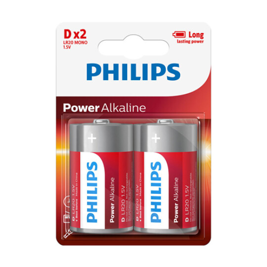 Image of Philips батерии Power Алкални LR20 - 2 ком. - 550011