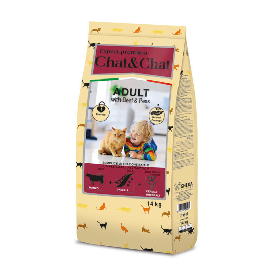 Image of CHAT&CHAT EXPERT BEEF&PEAS 14KG