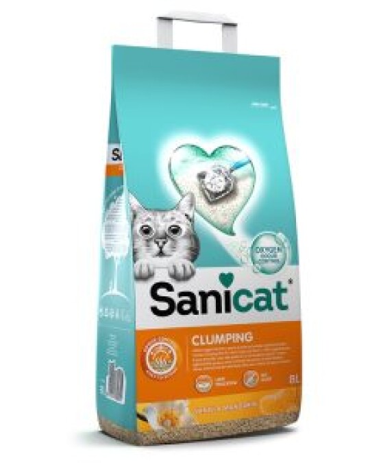 Image of Sanicat Clumping Vanilla/Mandarin 8l/7kg