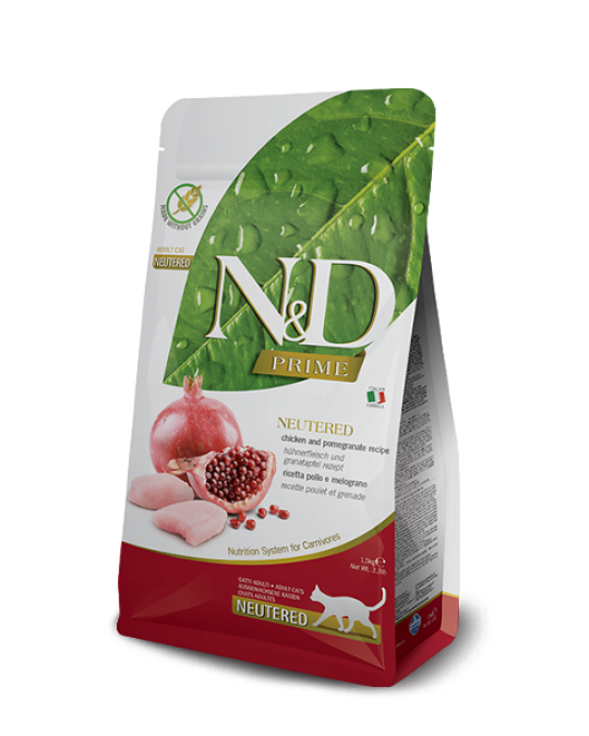 Image of Храна за мачки Farmina N&D Prime Chickеn & Pomegranate neutered