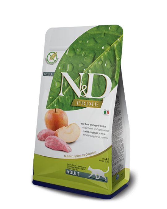Image of Храна за мачкиi Farmina N&D Prime Wild Boar Apple Adult