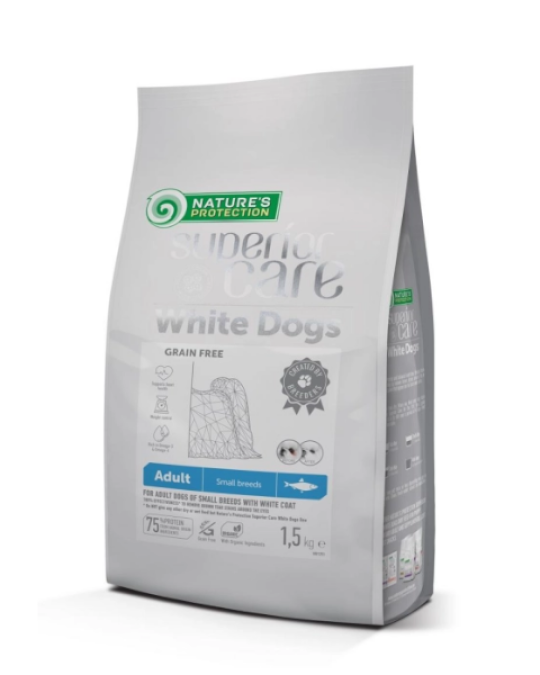 Image of Храна за кучиња Nature's Protection White dogs with herring adult dogs small breeds