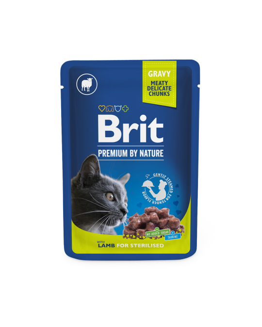 Image of Brit Chunks with Lamb in Gravy for Sterilised Cats