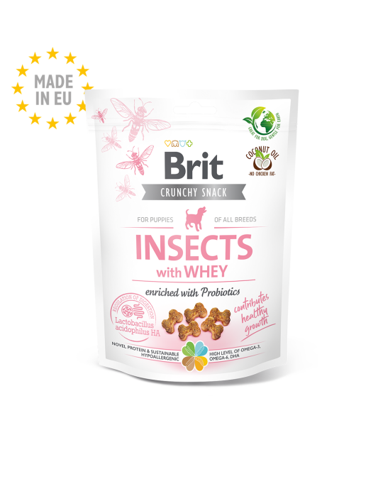 Image of Brit Care Dog Crunchy Cracker. Insects with Whey enriched with Probiotics