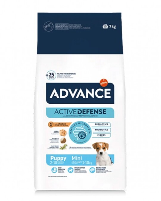 Image of Сува храна за куче Advance Mini Puppy Chicken & Rice 7KG