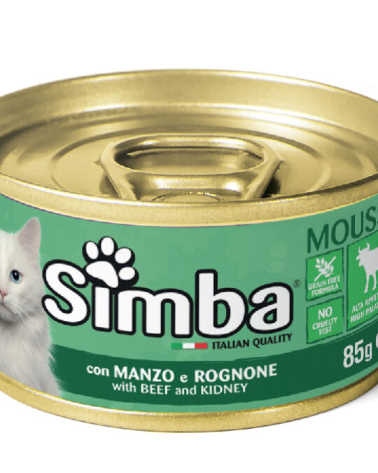 Image of Симба мачка мус со говедско месо и бубрег