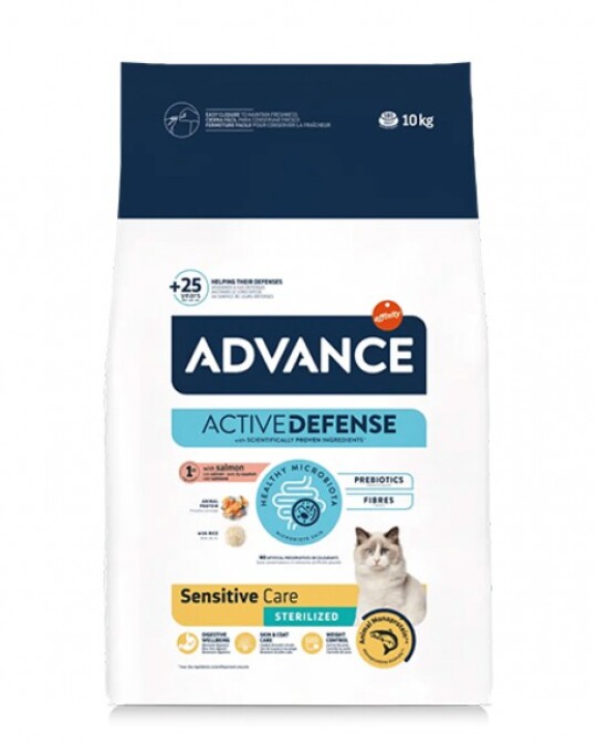 Image of Сува храна за маче Advance Sensitive Care Sterilized Salmon 10KG