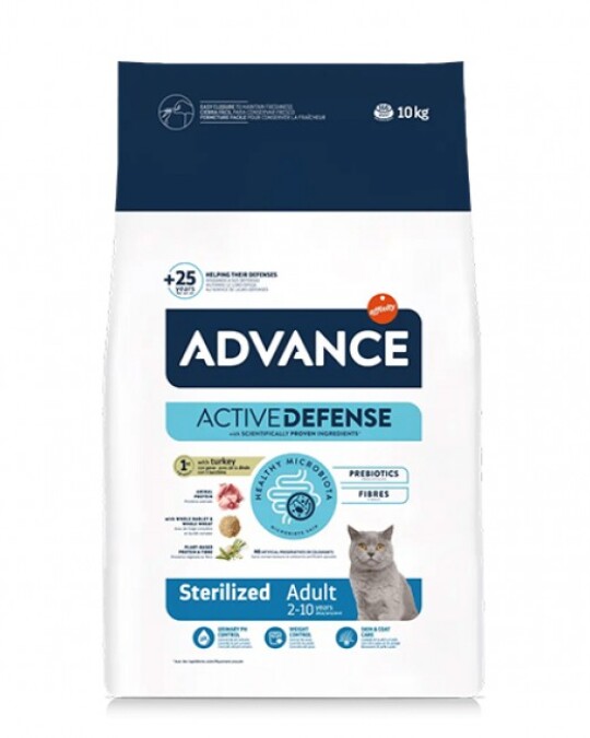 Image of Сува храна за маче Advance Sterilized Cat Turkey 15KG