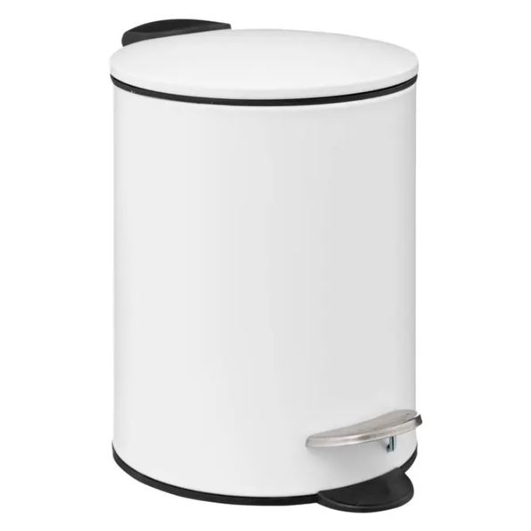 Image  of КОРПА ЗА ОТПАДОЦИ 3 Л СО ПЕДАЛА БЕЛА МЕТАЛ