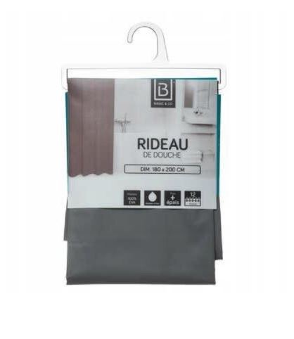 Image  of ЗАВЕСА ЗА ТУШ 180Х200 СМ ПОЛИЕСТЕР СИВА