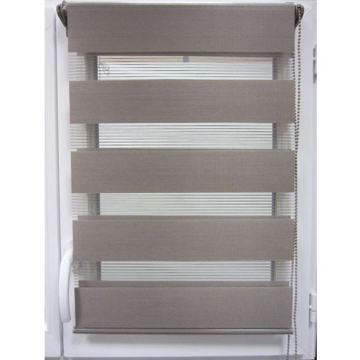 Image  of РОЛО ЗАВЕСА ЗЕБРА 45Х90ЦМ ТЕМНО СИВА