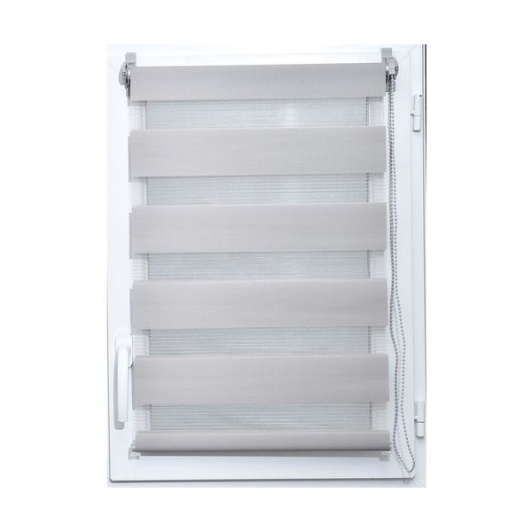 Image  of РОЛО ЗАВЕСА ЗЕБРА  60Х180ЦМ СВЕТЛО СИВА