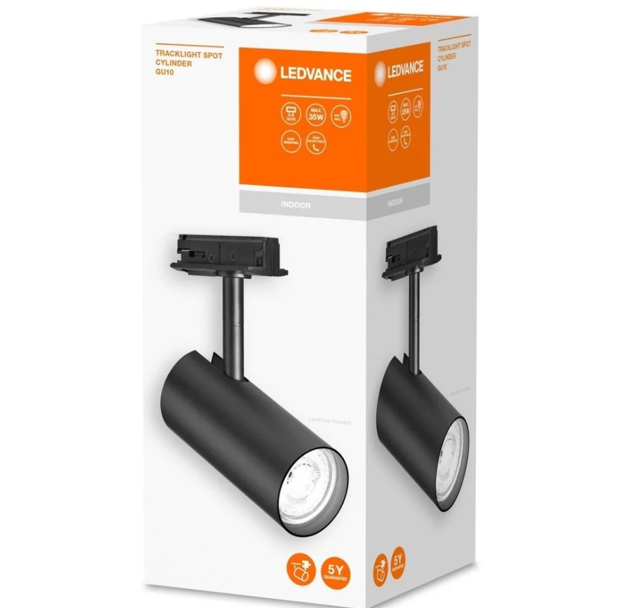 Image  of СВЕТИЛКА ЗА НА ШИНА ГУ10 ЦРНА ОСРАМ ЛЕДВАНС