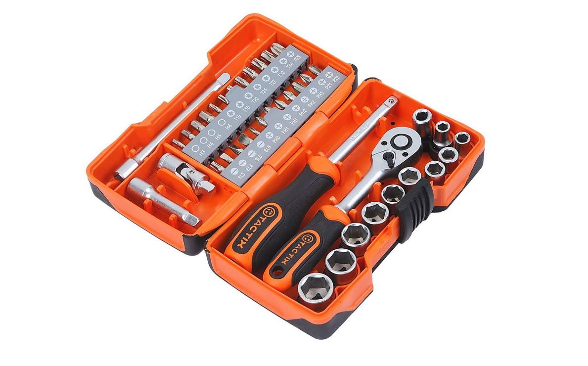 Image  of ТАКТИХ ГАРНИТУРА НАСАДНИ КЛУЧЕВИ 6.35ММ 1/4  40ДЕЛ