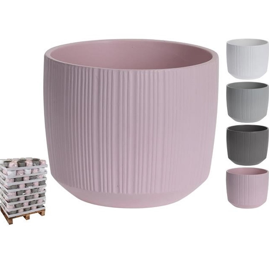 Image  of КОПМАН КЕРАМИЧКА САКСИЈА  РОЗЕВА/СИВА/КРЕМ/КАФЕНА