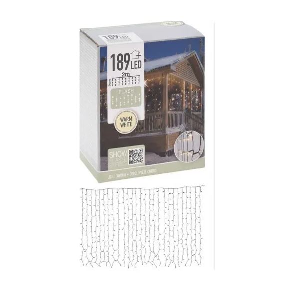 Image  of НГ 189 СИЈАЛИЧКИ ЗАВЕСА 200 Х 70 СМ ТОПЛО БЕЛО