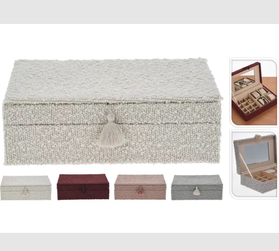 Image  of ДЕКОРАТИВНА КУТИЈА ЗА  НАКИТ 25 СМ 4 БОИ