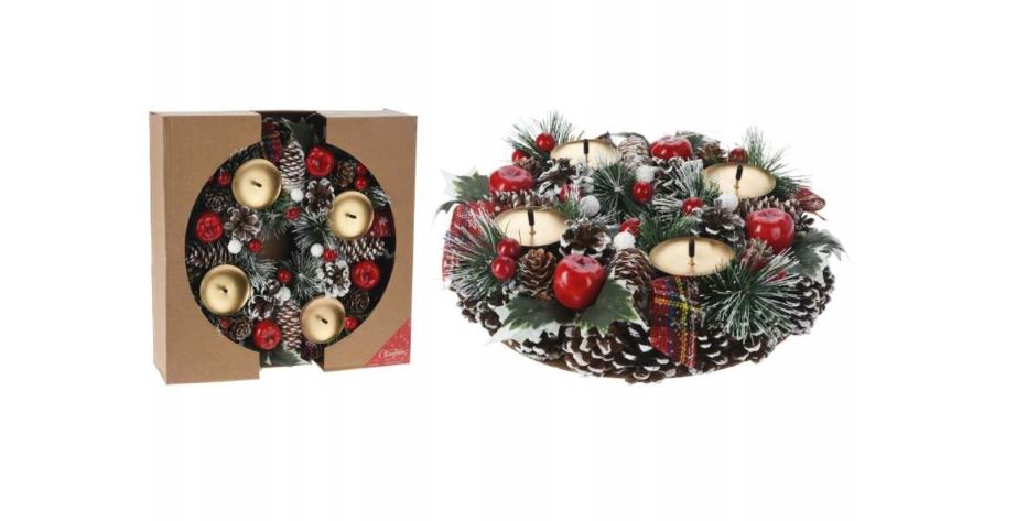 Image  of НГ НОВОГОДИШЕН СВЕЌНИК  40 СМ