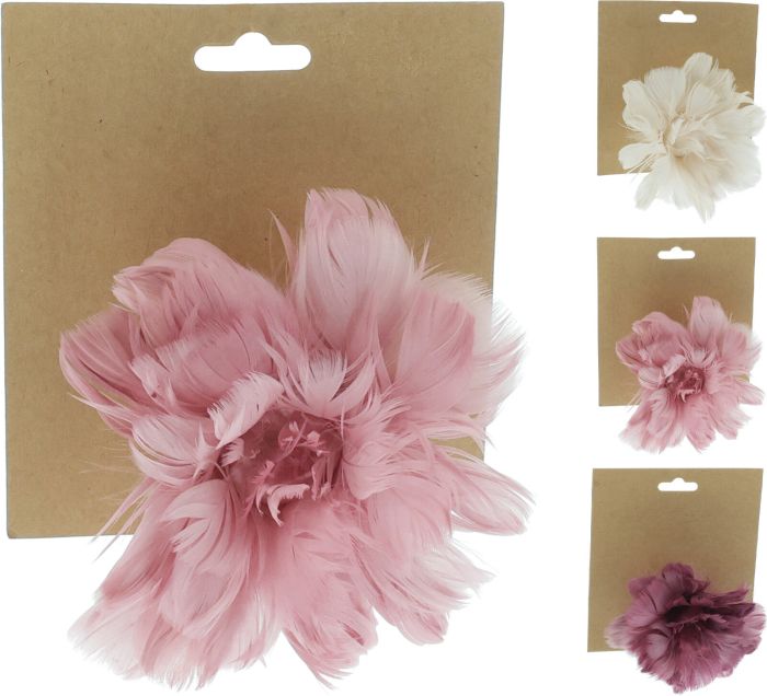 Image  of НГ ДЕКОРАТИВЕН ЦВЕТ РОЗЕВ НА ШТИПКА