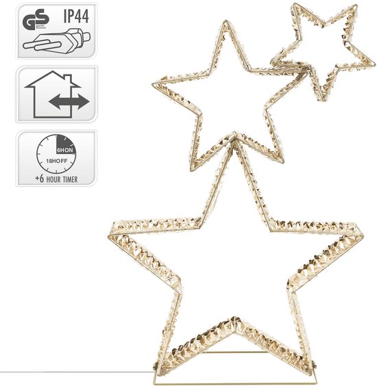 Image  of НГ ЛЕД ЅВЕЗДА ЗЛАТНА 80СМ